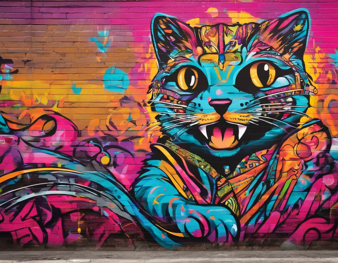 arte de gatos subindo na parede com garras afiadas, escorregando na parede com as garras afiadas, descendo, brincando , alegre, agitados