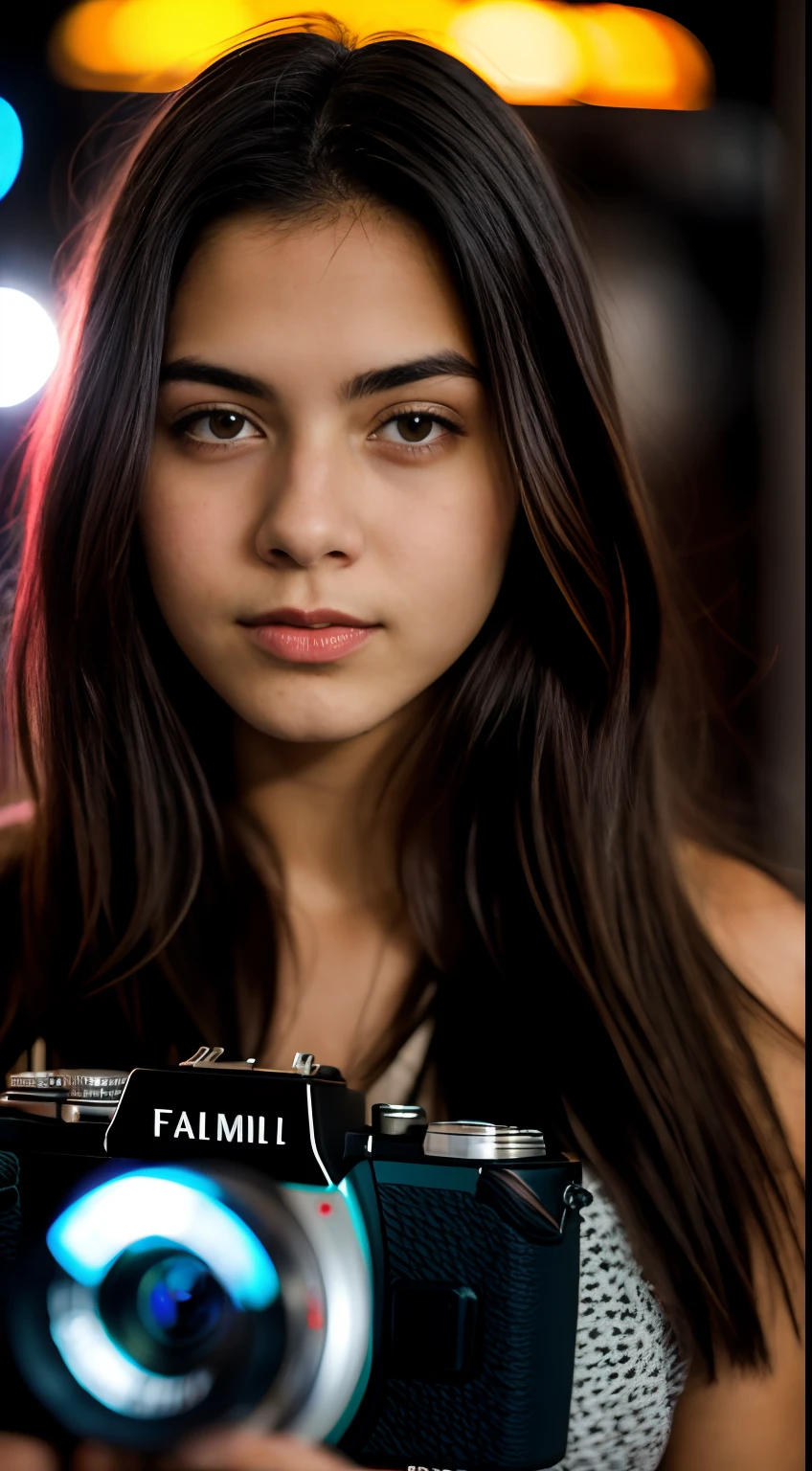 Foto de secuencia RAW, A photo of a 20-year-old ager, Cara detallada, selfie, Luces artificiales, HDR, foto realista, foto casual, look casual, fotorrealista, Beautiful, 8k UHD, alta calidad, Film grain, Fujifilm XT3