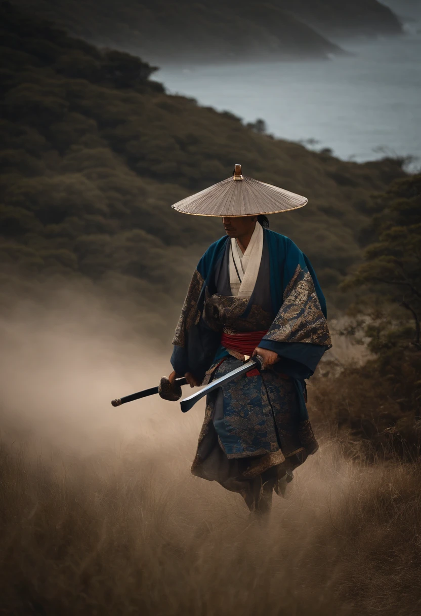 Um Samurai virtuoso, perdido no tempo em um mundo de desordem; where principles, Values and good customs no longer exist and are no longer honors. sad and lonely, Living by Your Moral Code, He follows the walk with his shoulders girded in a deep spiritual depression