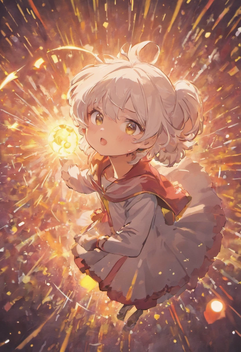 Little mouse,adolable,shaggy,cartoony,White hair。