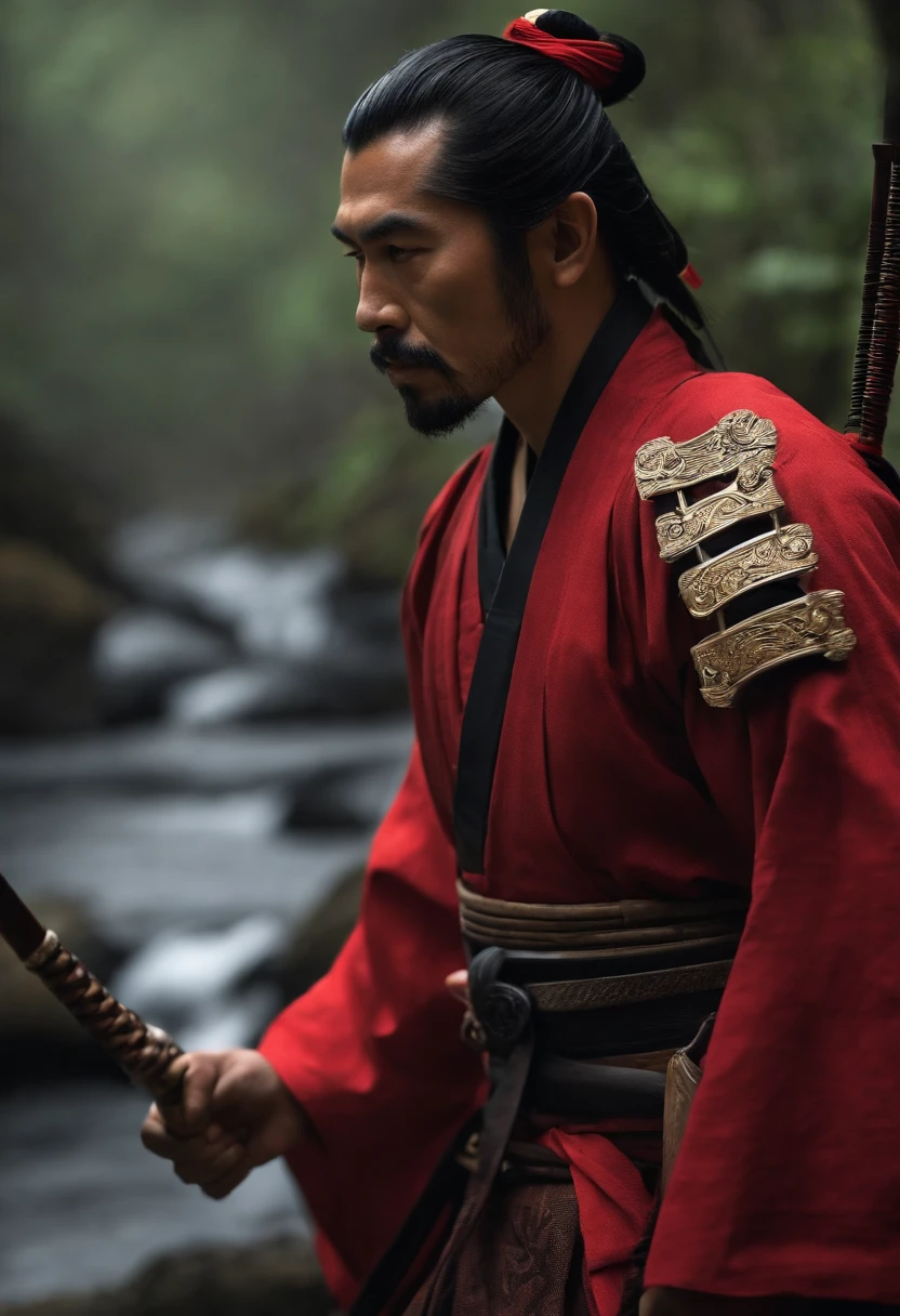Um Samurai virtuoso, perdido no tempo em um mundo de desordem; where principles, Values and good customs no longer exist and are no longer honors. sad and lonely, Living by Your Moral Code, He follows the walk with his shoulders girded in a deep spiritual depression