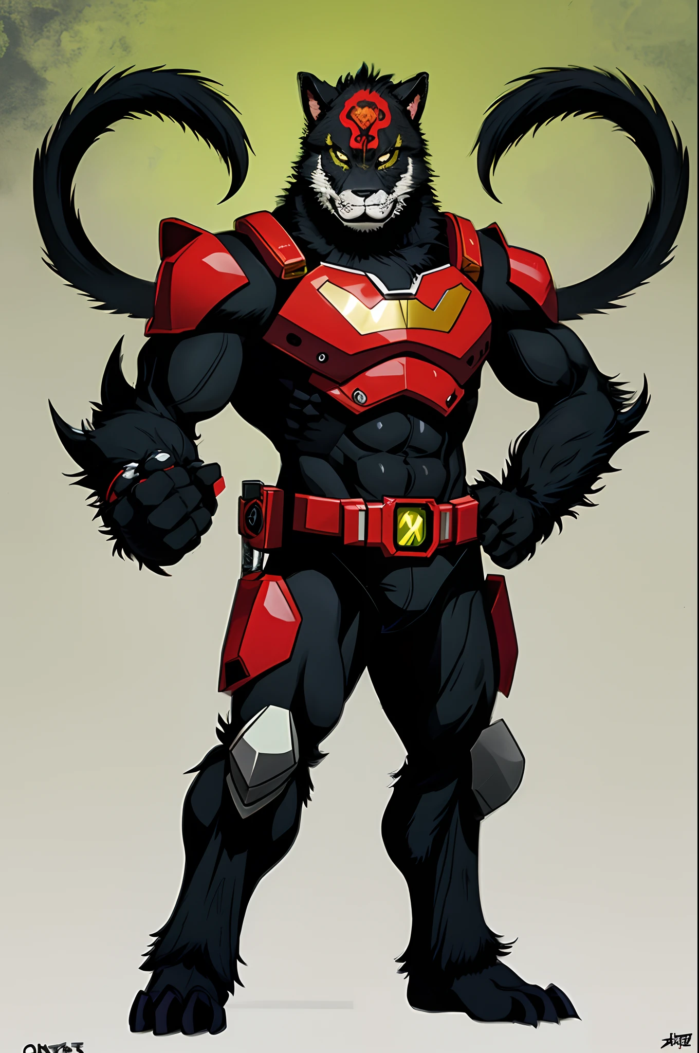 sentai ,monster, standing solo, animal like