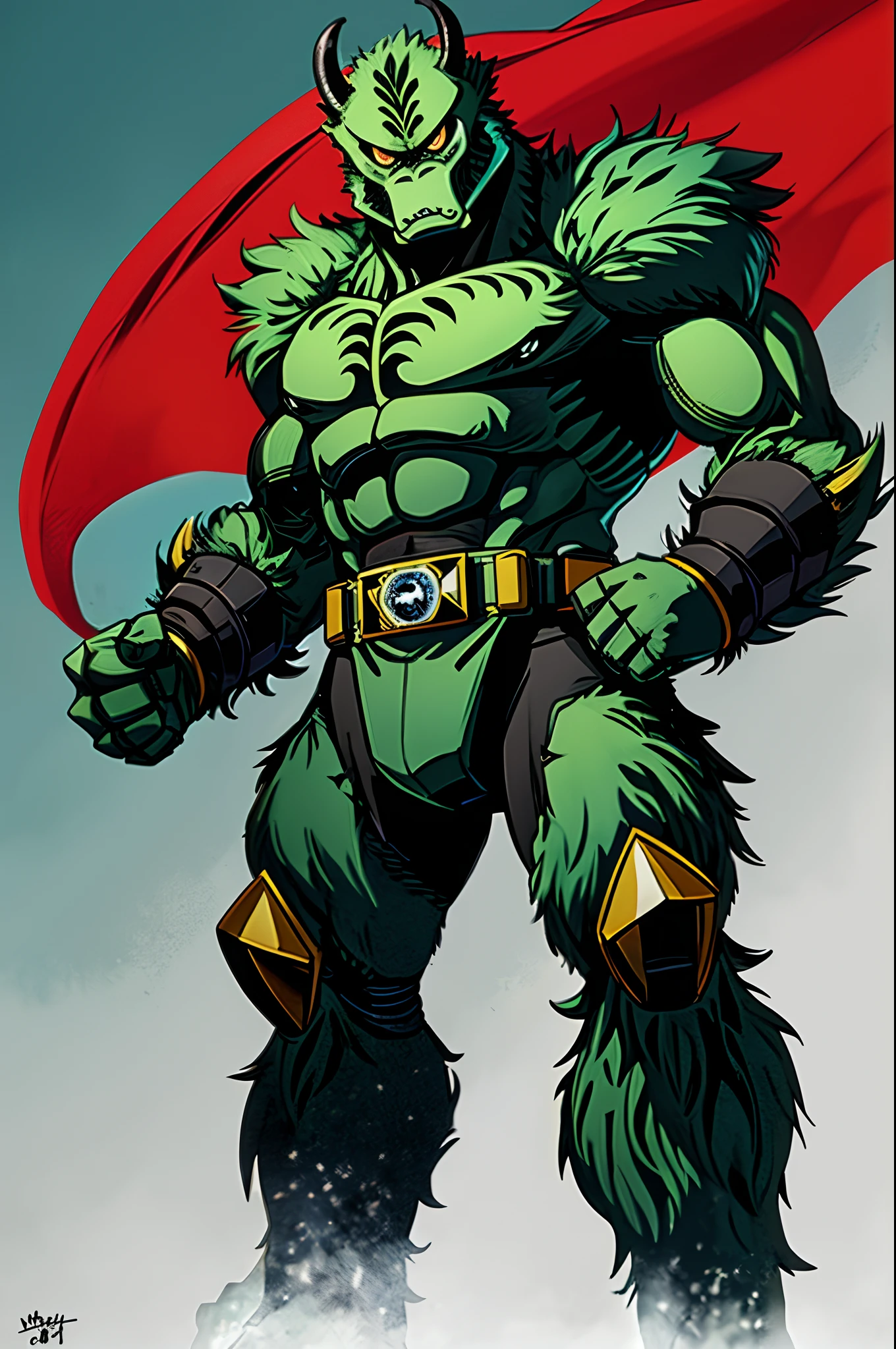 sentai ,monster, standing solo, animal like