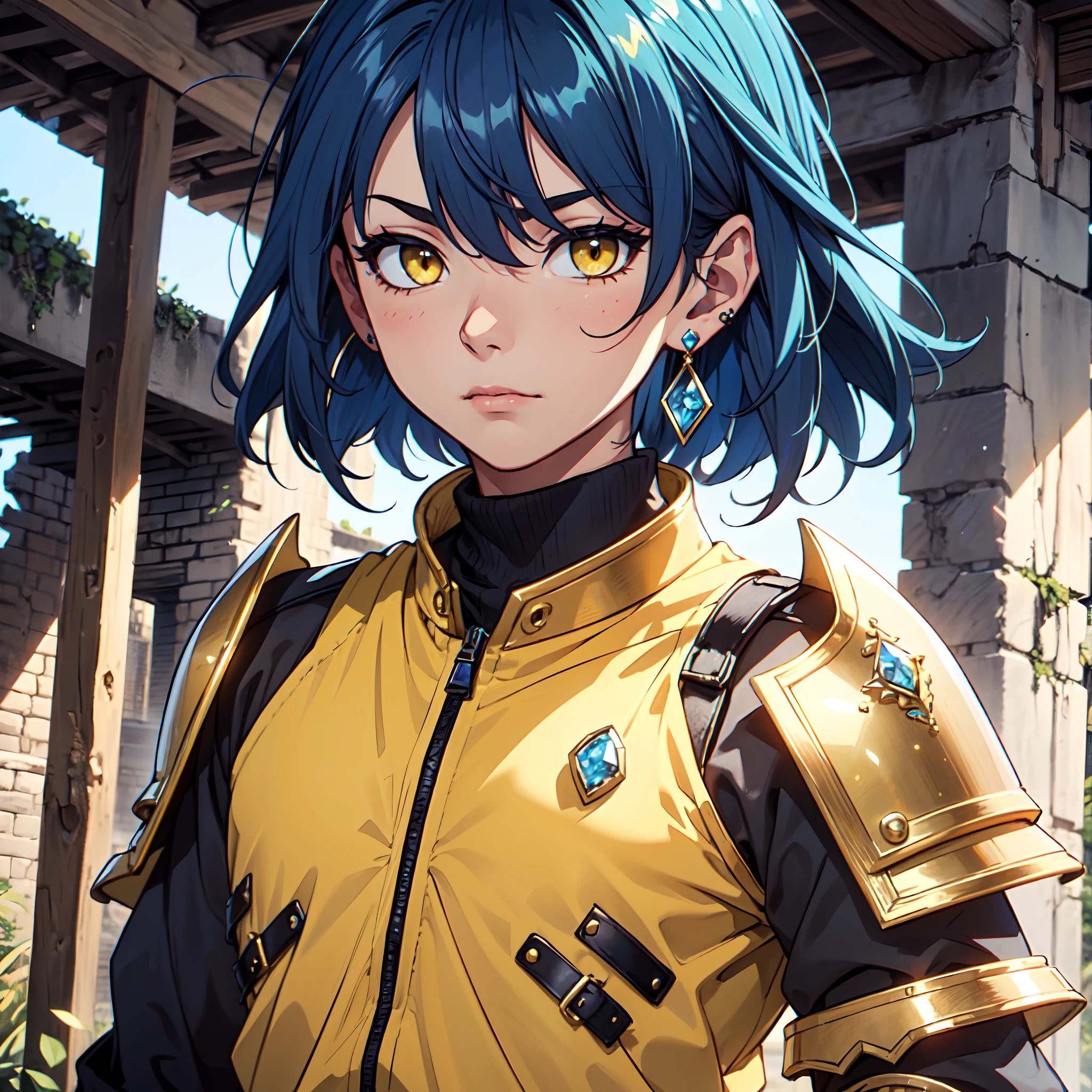 128K Ultra High Definition,
128K Ultra High Quality,
128K Ultra High Resolution,
128K Definition,
128K Quality,
128K Resolution,
Best Definition,
Best Quality,
Best Resolution,
Hyper Detailed,
Hyper Definition,
Hyper Quality,
Hyper Resolution,
Perfectly Detailed,
Perfectly Designed,
Masterpiece,
Body Shot,
Anime,
(((1 Boy))),
(((Handsome))),
(((Short Blue Hair))),
(((Yellow Eyes))),
(((Wearing Gem Jeweled Earrings))),
(((Wearing Warrior Armor))),
Ancient Ruins Scenery Background,