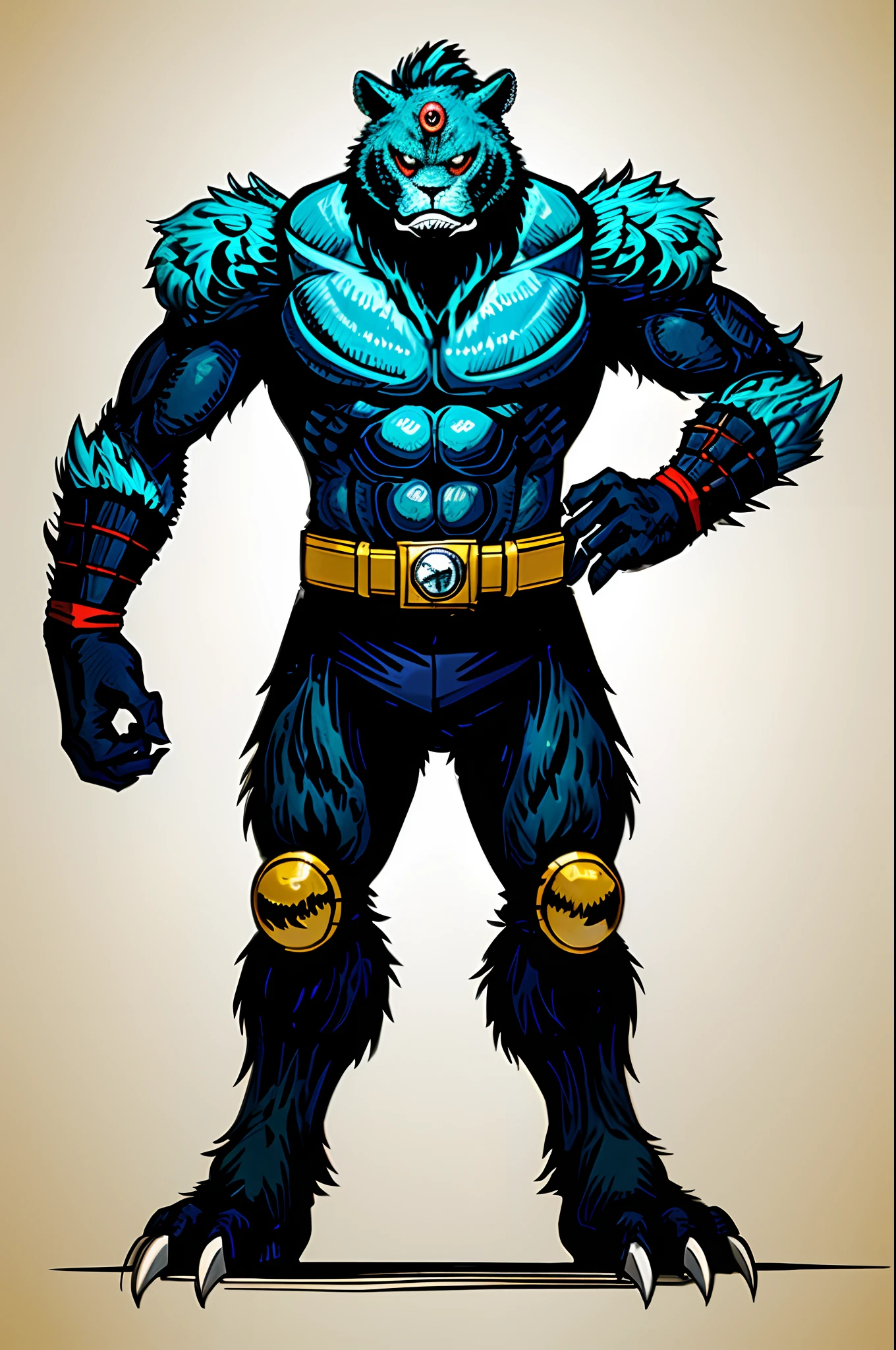 sentai ,monster, standing solo, animal like