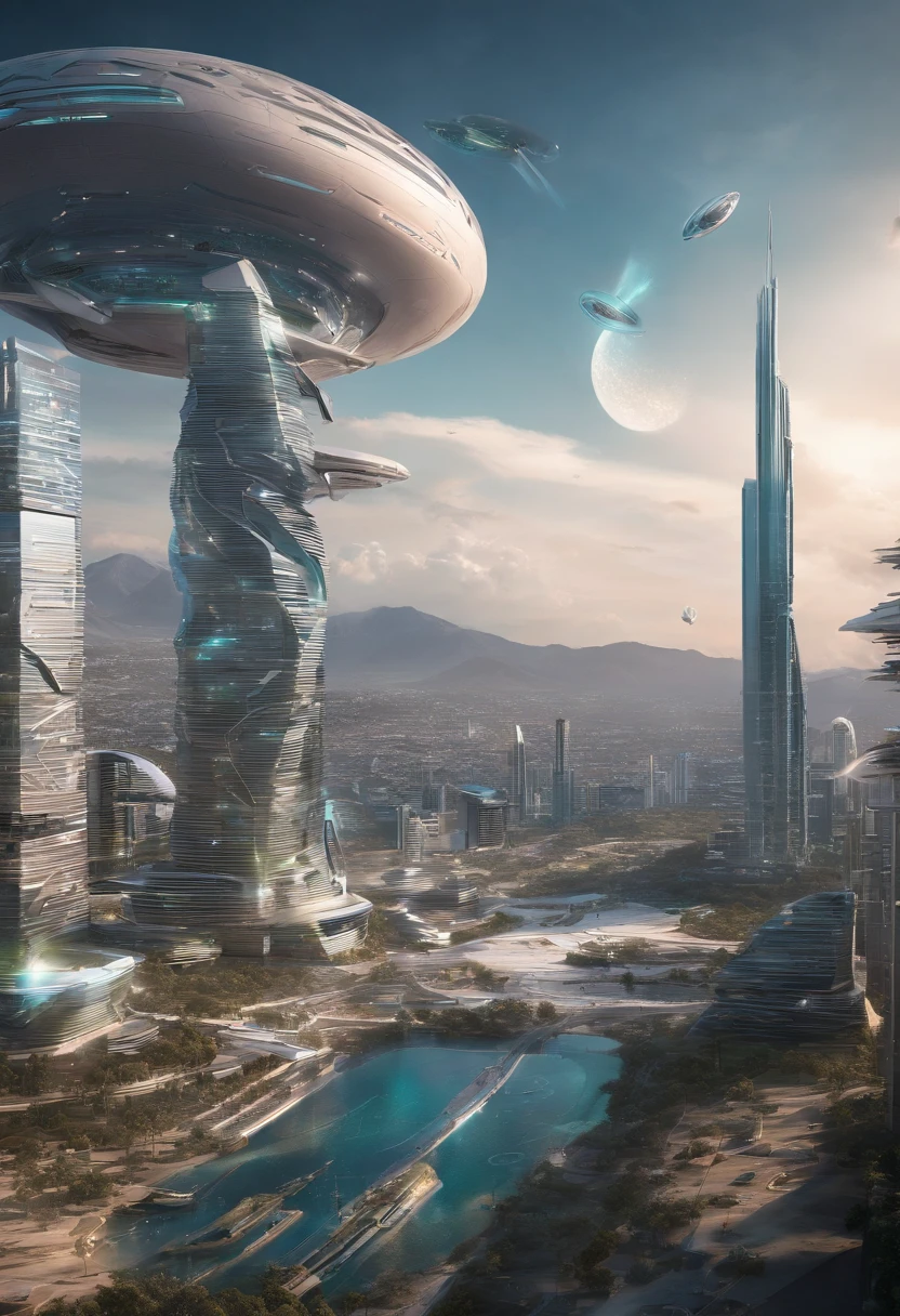 Alien invasion, mexico, Destruction, hiperrealista, Altamente detallado,8k