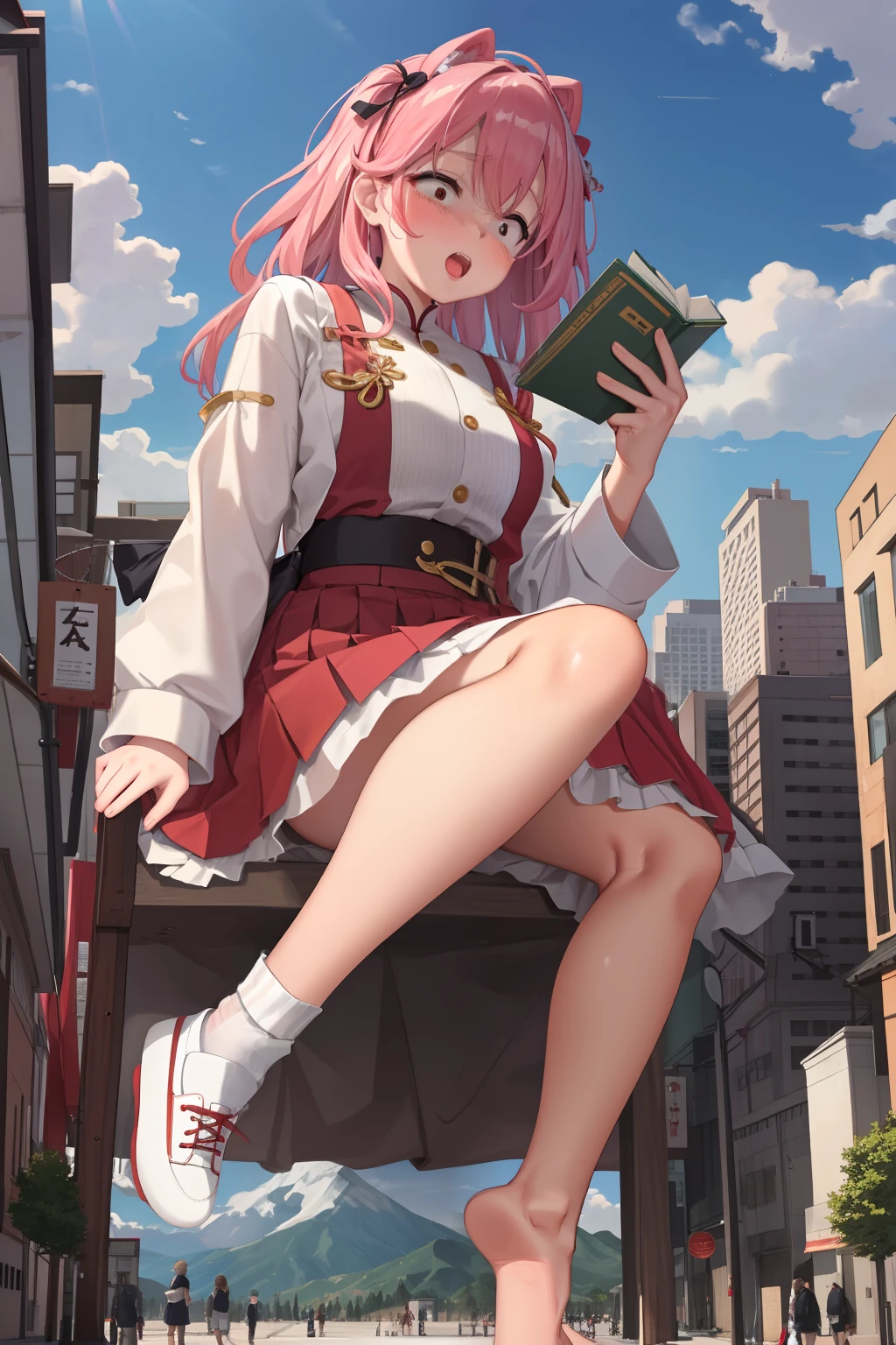 clouds, gtscity, cityscape, mountain ranges, ball of foot