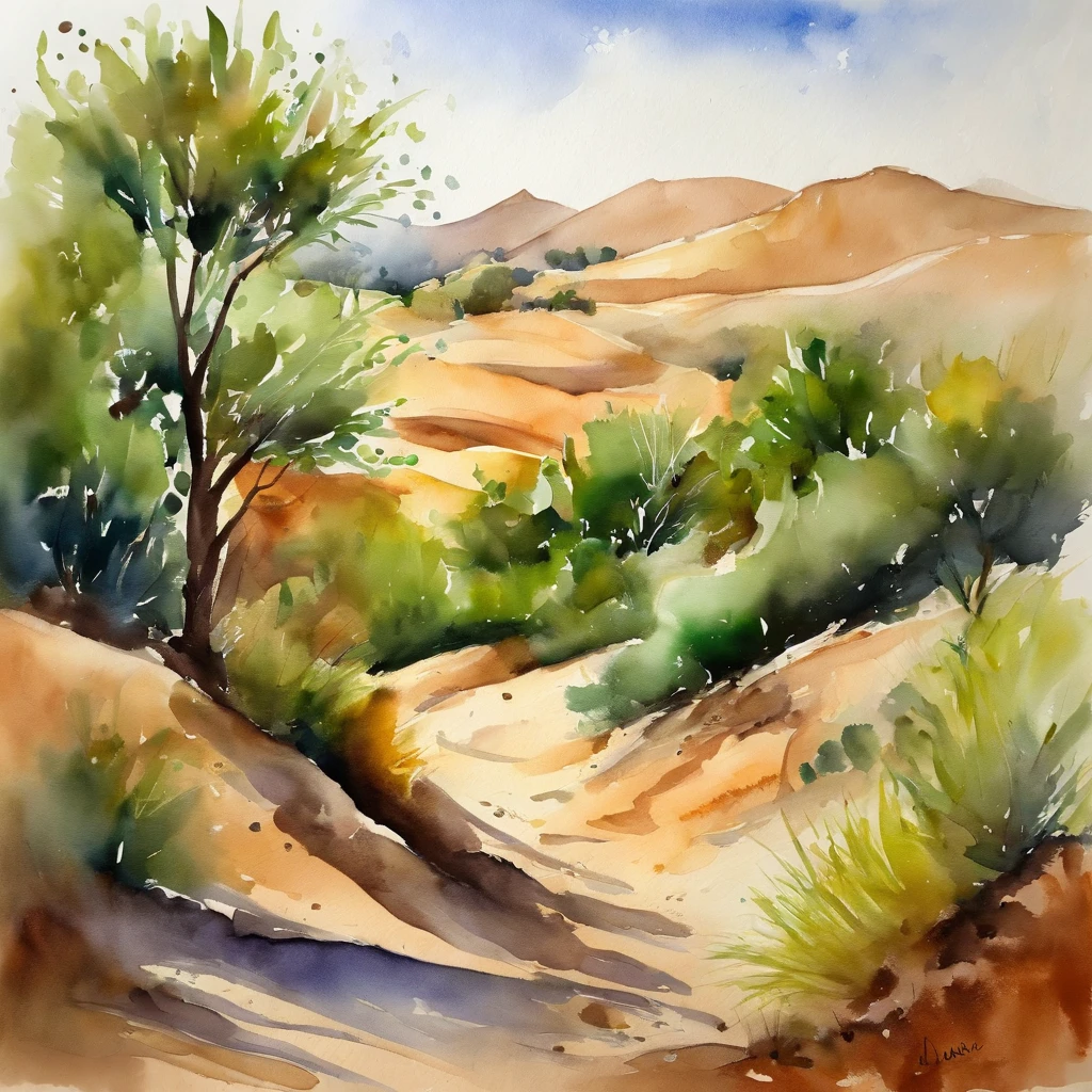 Desert, silk road, sandstorm, blue sky, daytime, majestic clouds