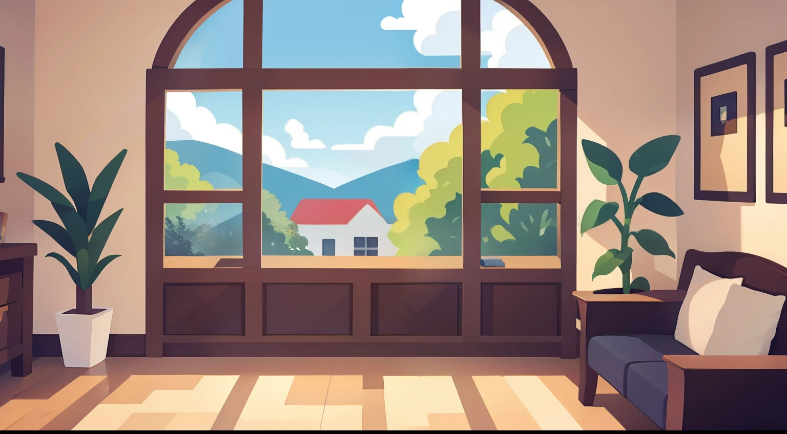 Model Room、dining、No person、window、houseplant