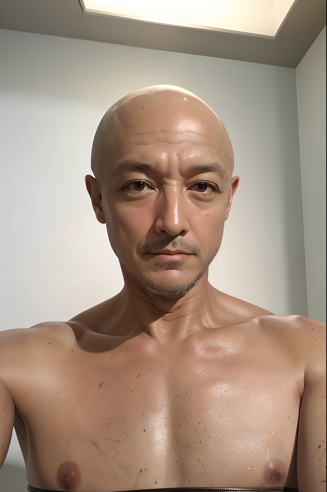 50 year old man face ,no hair details