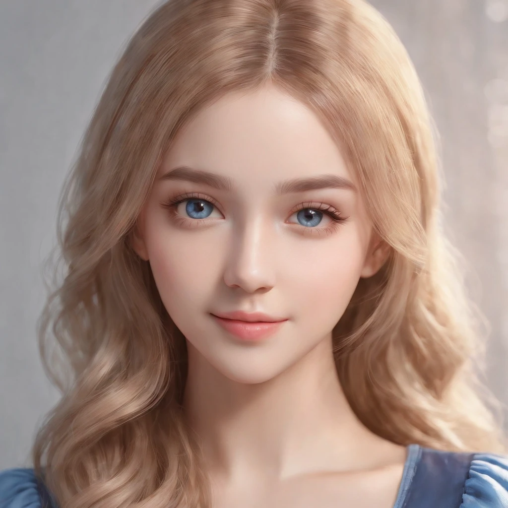 (((Full body portrait of one very young girl!!!))). (Professional 3D Rendering:1.3) in the (Realistic:1.3). The most beautiful artwork photos in the world. Extremely beautiful and attractive face of a very young Caucasian girl with no makeup!! perfect facial proportions. Girl with soft and shiny long bright blonde hair detailed portrait of an anime girl. Soft anime illustration. Stunning anime face portrait, Beautiful Anime Portrait. artwork. portrait of cute anime girl babes. Detailed digital anime art Portrait. portrait of realistic cute anime girl babes. Eye color is blue sapphire. Smiling girl.