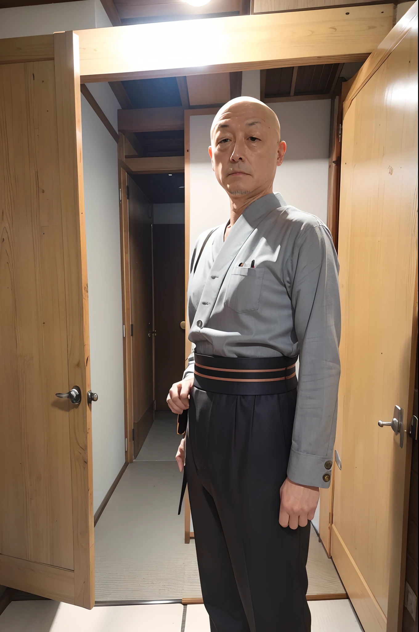 60 year old man (Somejima Mitsugu) face ,no hair details