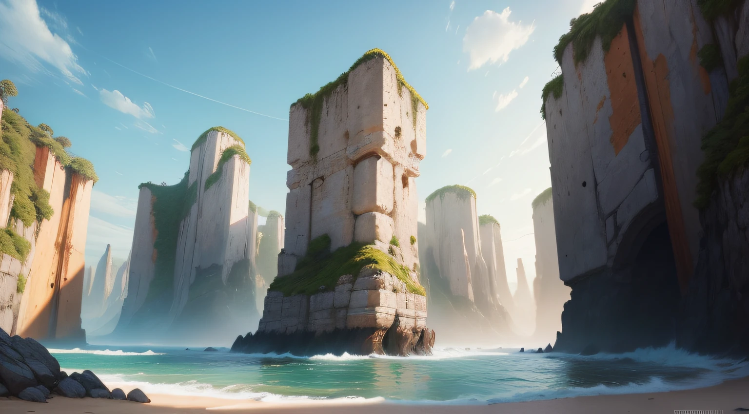 obra-prima, o mundo foi feito, estilo cartoon, altamente detalhado Primeiro,