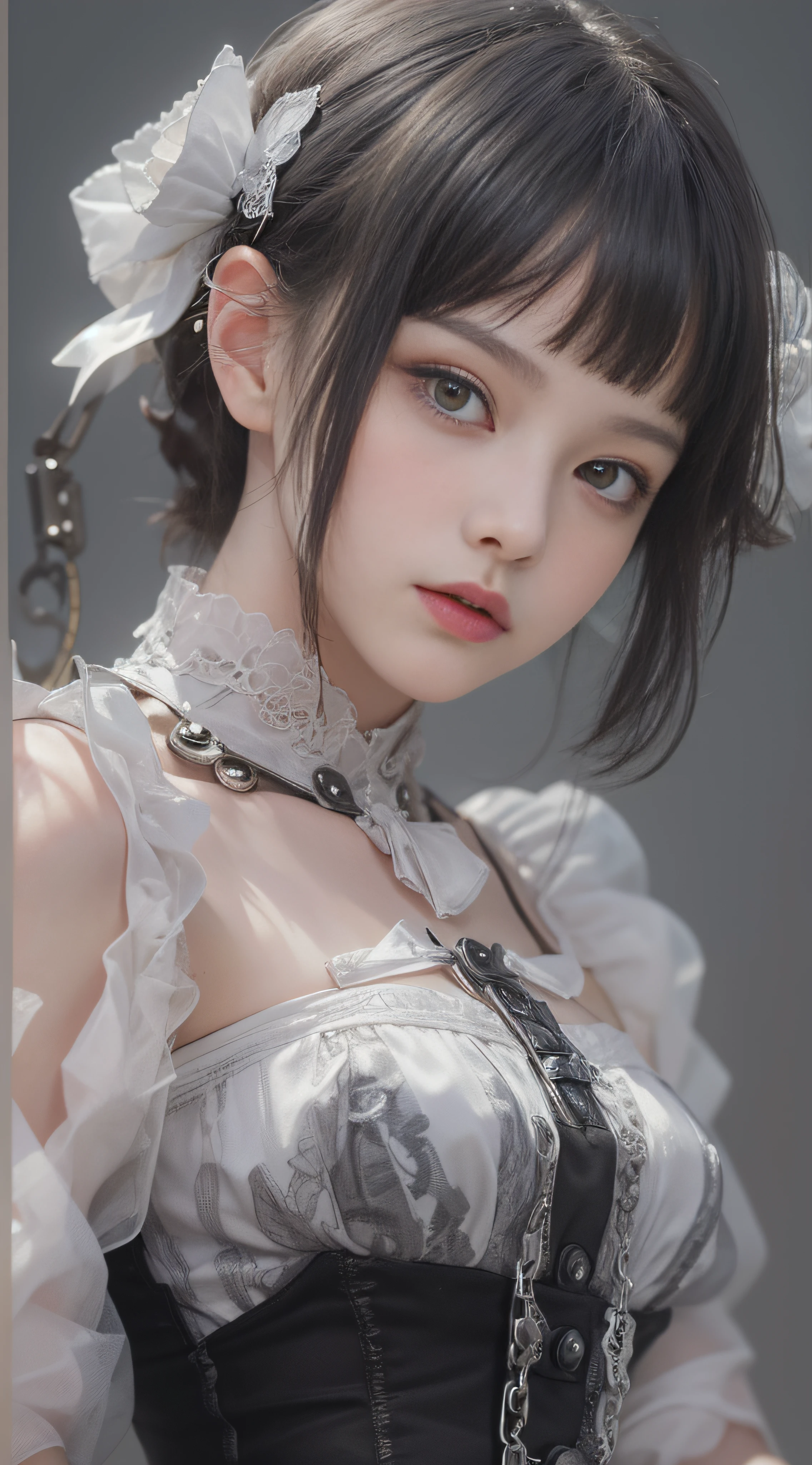 Luxury、A beautiful girl with a super cute face and big breasts、A super high-definition full-body image of a busty beautiful girl leaning forward from the front and casually hiding her alluring chest, which can be seen through the gap in her beautiful Cinderella dress, with her hands.、(Small face)、No makeup、Sexy lips that reveal sexual desire、Chignon hairstyle、Super slender body but super big breasts