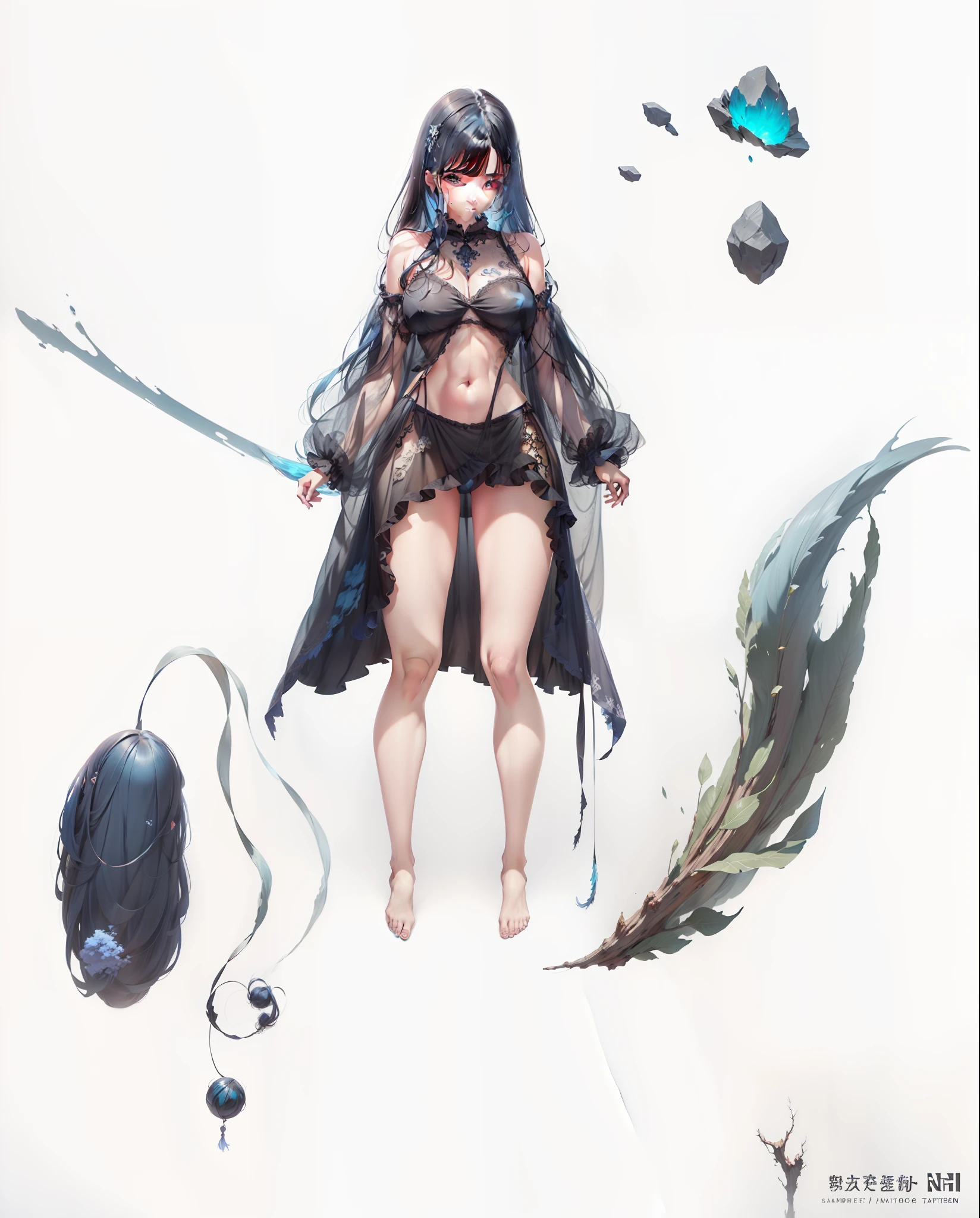 blue hair,hentail realism, shadowing,,character sheets, reference sheet, Standing painting, 8K, Super detail, 1080p, Women's HD,Slim,femele, 16k, A high resolution, Best quality, High quality, Anatomically correct, Masterpiece, ccurate, hyper HD,As graceful as a swan,unreal-engine, Ghibli-like colors, anime big breast, Standing painting, angle of view,Mecha girl,Yarn skirt,ssee-through,