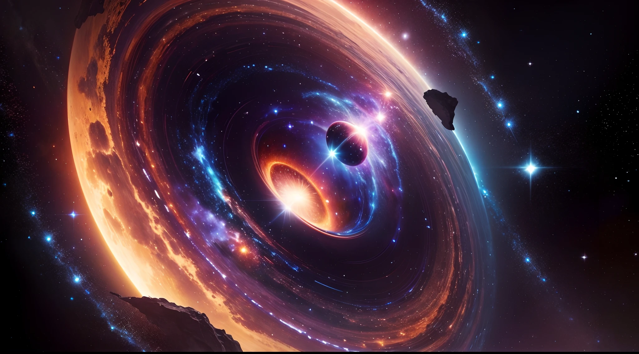 Galaxy, Space, black hole, Sharp, high resolution, Special details, Epic