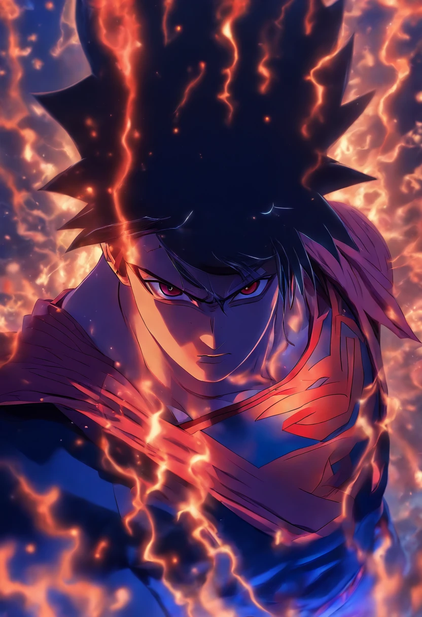 Uchiha Sasuke combined body with Superman