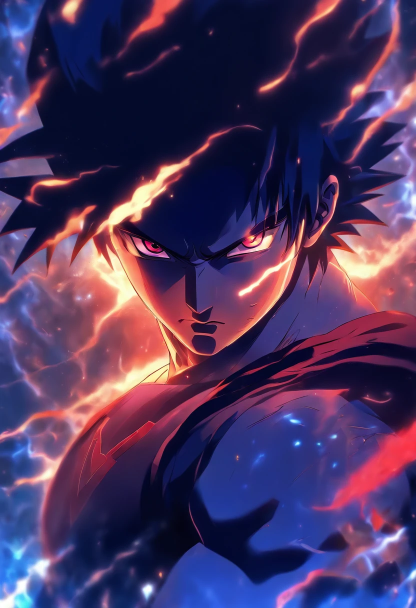 Uchiha Sasuke combined body with Superman