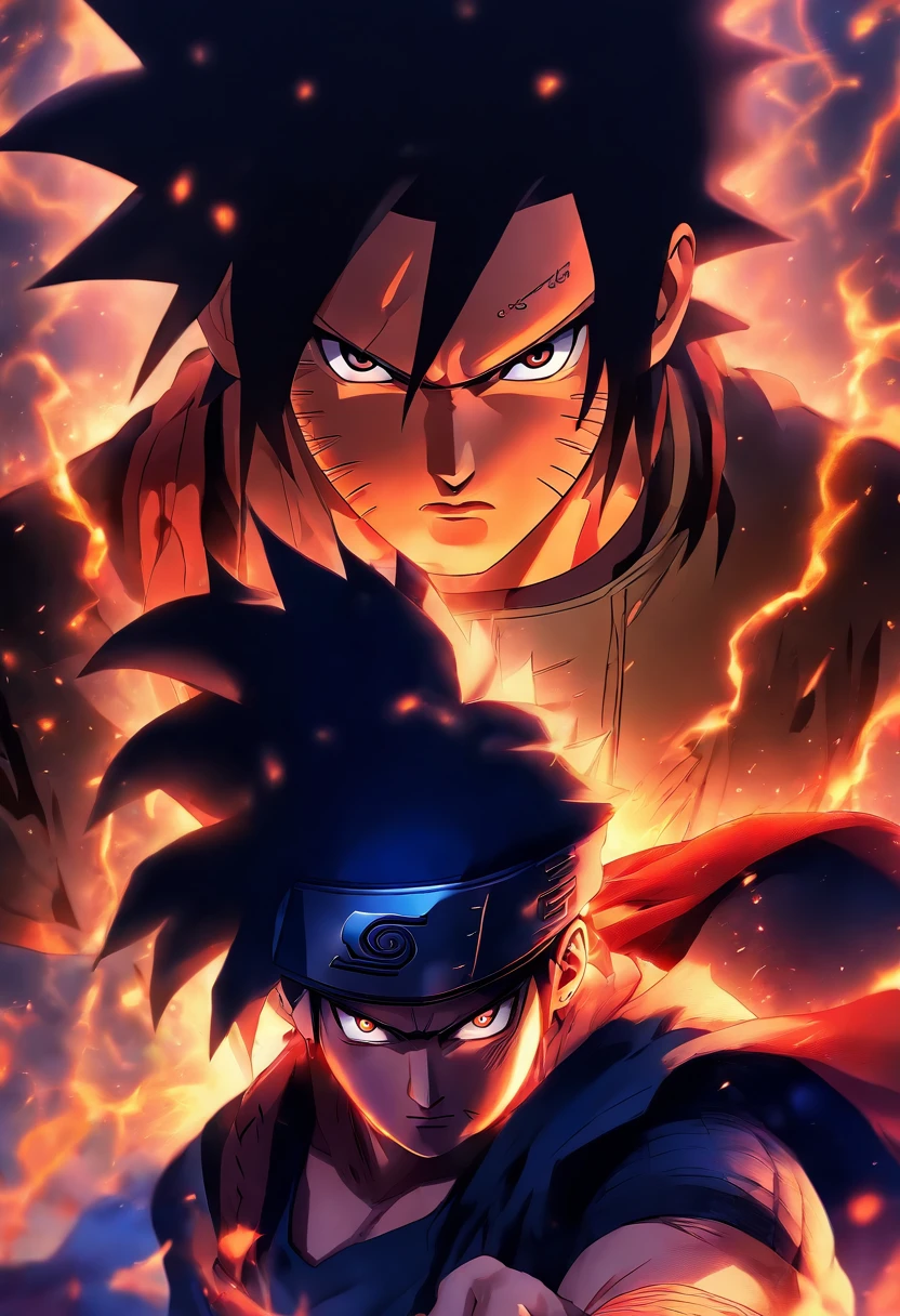 Uchiha Sasuke(Naruto Shippuden) combined body with Superman(DC), Stand up straight