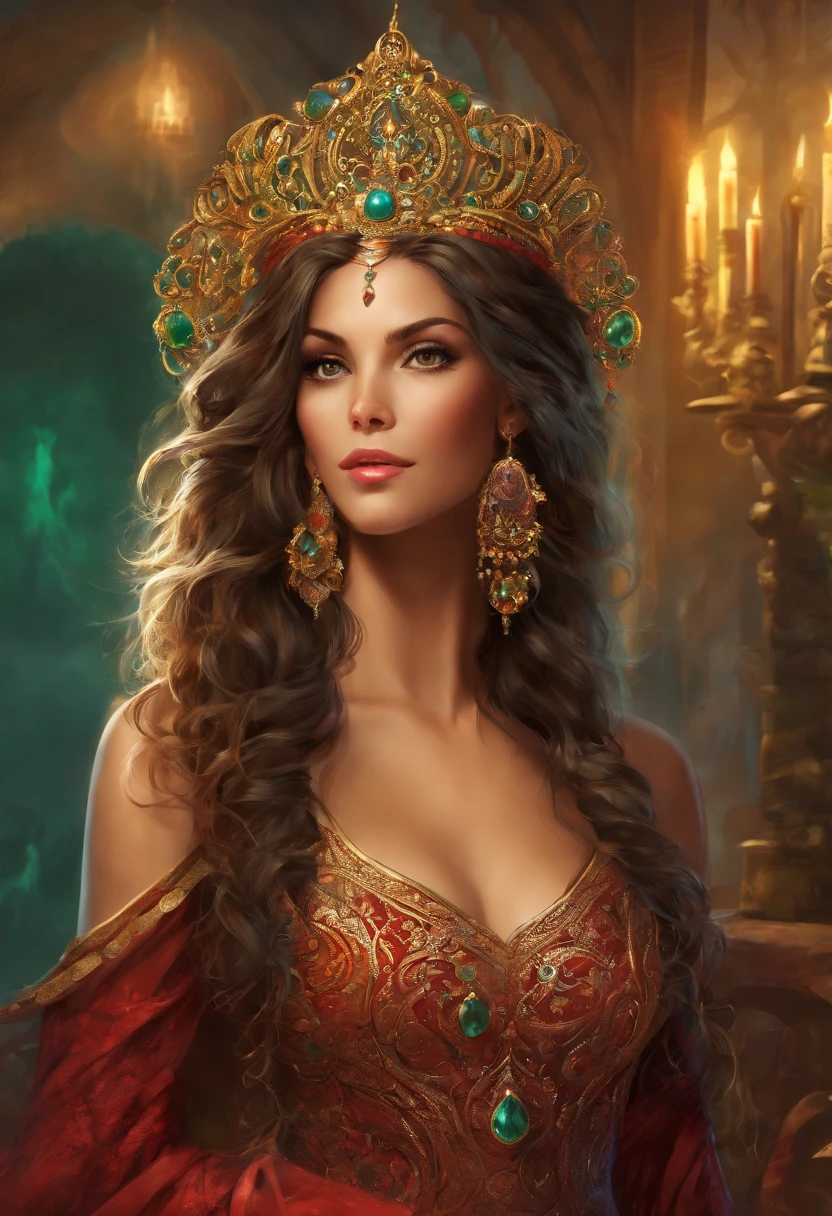 (Numerous award-winning masterpieces, With incredible detail, textures and maximum detail), (Full body standing image:1.8), (Parte superior do corpo para cima:0.3), (hyper realistic:1.4), (Realistic:1.3), (melhor qualidade de pele textura real), ((Araffe mulher cigana em vestido vermelho, Mulher mexicana bonita, mulher linda, mulher deslumbrante, mulher iraniana bonita, Rainha persa, mulher mexicana bronzeada bonita, flowing massive hair, linda mulher bonita, Beautiful Arab woman, Beautiful woman, long flowing medusa hair)), (finely detailed true circle Symmetrical emerald green eyes), (rosto bonito finamente desenhado), ((Victorian-era full-body red dress with delicate decorations: 1.8),(( uma bela mulher )), Bela, (leve sorriso), (lindos olhos coloridos cheios de alegria), dramatic light, vista majestosa, Brincos de vidro nas orelhas, (((dramatic photo))), (Full body standing image:1.8), (cabelo castanho), cabelo de longo, ((procura para cima)), ((olhando para baixo)), (Around her neck is a simple necklace of exquisite finish), ao fundo Sevilha, Espanha, altamente detalhado, ultra-realistic, detalhes intrincados, pintura (Artesanato), ((master part,melhor qualidade)), ((Cinematic light)), hyper realistic, fearsome, fantasia sombria, epic realistic,arte, (HDR:1.5), hiper detalhado, (Artee station:1.5), cinemactic, luzes quentes, Efeito de Luz, dramatic light, (detalhes intrincados:1.1), Antecedentes complexos, (Greg Rutkowski:0.8),32k ultra | | | | | | |,Ultra HD | | | | | | |