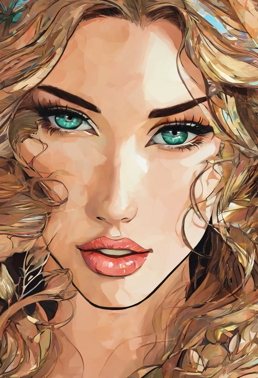 "Describe a girl with a delicate face and African features. His green eyes are the highlight, being well detailed and expressive. The irises have vibrant shades of light brown, with a golden ring around the pupil. The eyelashes are long and curved, further enhancing the charming look. Her eyebrows are precisely defined, with well-groomed and arched hair, highlighting the facial expression. The makeup is soft, enhancing the girl's natural beauty. Her skin is flawless, with a smooth and luminous texture. The lips are delicate and proportional, with a soft and natural color. The image should be captured in high definition, providing a faithful representation of the girl in realistic photographic style." "type": "photograph", "art_styles": "realistic", "art_inspirations": "portrait photography, fashion photography", "camera": "Canon EOS R5", "shot": "close-up", "render_related_information": "The image must be captured with extreme precision and detail. Use soft, diffuse lighting to highlight the subtle details of the girl's face. Capture the texture of the hair, highlighting the reflections in the dark and curly strands. Pay attention to the smallest details, such as the curvature of the eyelashes, the sparkle in the eyes and the softness of the lips. The focus should be on the eyes, conveying all the expressiveness and depth of the girl's gaze. The image should convey a sense of realism and authenticity, accurately portraying its unique and charming features