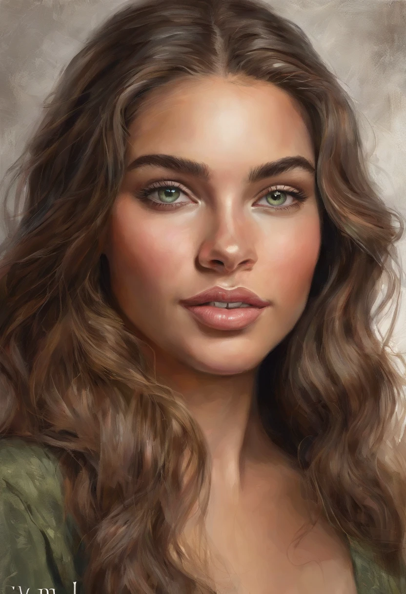 "Describe a girl with a delicate face and African features. His green eyes are the highlight, being well detailed and expressive. The irises have vibrant shades of light brown, with a golden ring around the pupil. The eyelashes are long and curved, further enhancing the charming look. Her eyebrows are precisely defined, with well-groomed and arched hair, highlighting the facial expression. The makeup is soft, enhancing the girl's natural beauty. Her skin is flawless, with a smooth and luminous texture. The lips are delicate and proportional, with a soft and natural color. The image should be captured in high definition, providing a faithful representation of the girl in realistic photographic style." "type": "photograph", "art_styles": "realistic", "art_inspirations": "portrait photography, fashion photography", "camera": "Canon EOS R5", "shot": "close-up", "render_related_information": "The image must be captured with extreme precision and detail. Use soft, diffuse lighting to highlight the subtle details of the girl's face. Capture the texture of the hair, highlighting the reflections in the dark and curly strands. Pay attention to the smallest details, such as the curvature of the eyelashes, the sparkle in the eyes and the softness of the lips. The focus should be on the eyes, conveying all the expressiveness and depth of the girl's gaze. The image should convey a sense of realism and authenticity, accurately portraying its unique and charming features