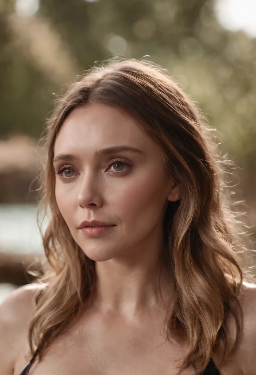 elizabeth olsen con bikini