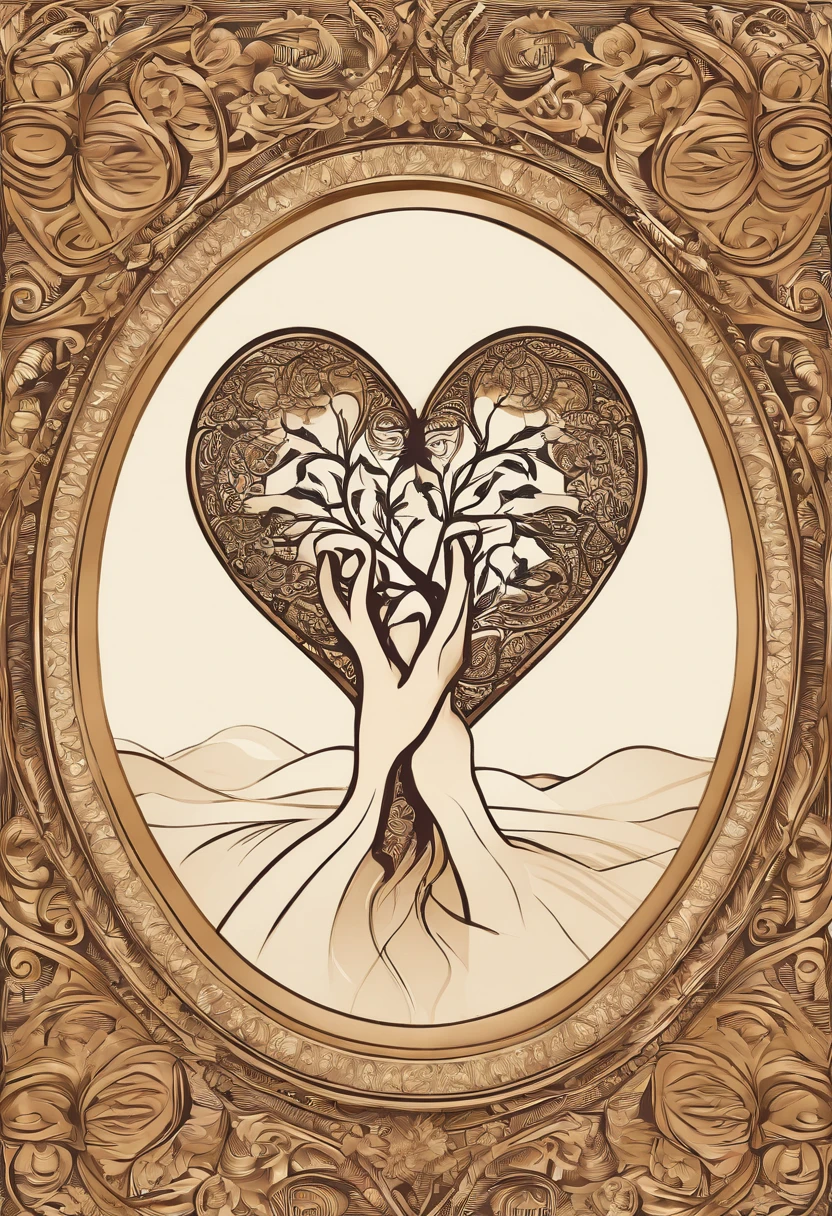 Create a logo that has to do with infinity symbol, Hands, Hug, Heart, cuidado, pais e filhos.