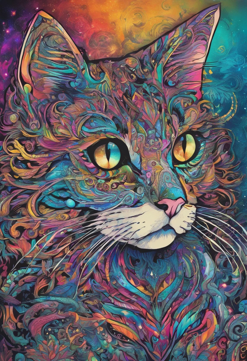 galactic cat with a lot of hair on it's head, third eye, staring at something in the distance, intricate details, electric, fantasy art, Anato Finnstark, emulsion painting, highly detailed, misty
rutkowski, hdr, hyperdetailed, rim light, faded, dim