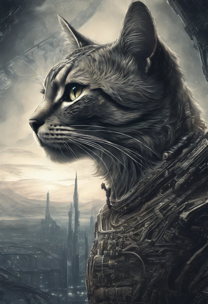galactic cat with a lot of hair on it's head, third eye, staring at something in the distance, intricate details,  electric, fantasy art, Anato Finnstark, emulsion painting, highly detailed, misty
rutkowski, hdr, hyperdetailed, rim light, faded, dim