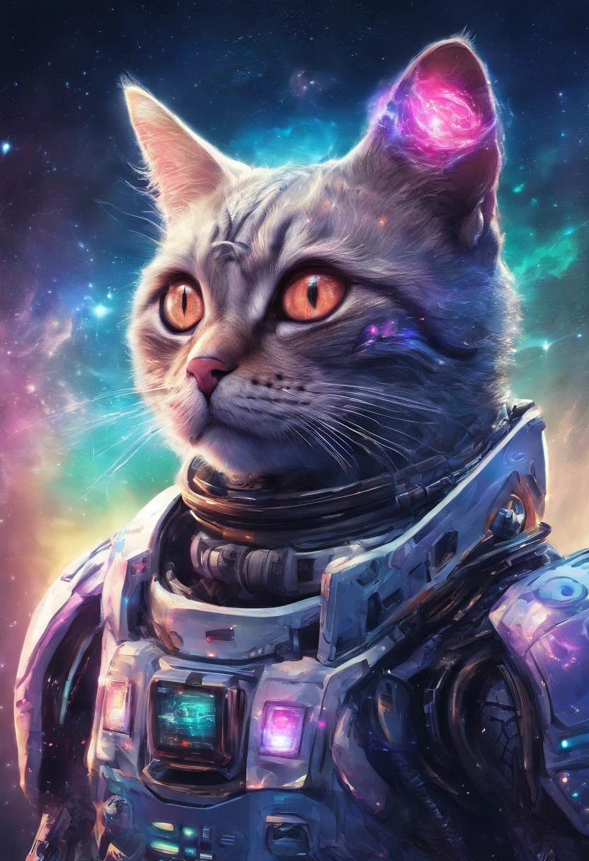 galactic cat with a lot of hair on it's head, third eye, staring at something in the distance, intricate details, electric, fantasy art, Anato Finnstark, emulsion painting, highly detailed, misty
rutkowski, hdr, hyperdetailed, rim light, faded, dim