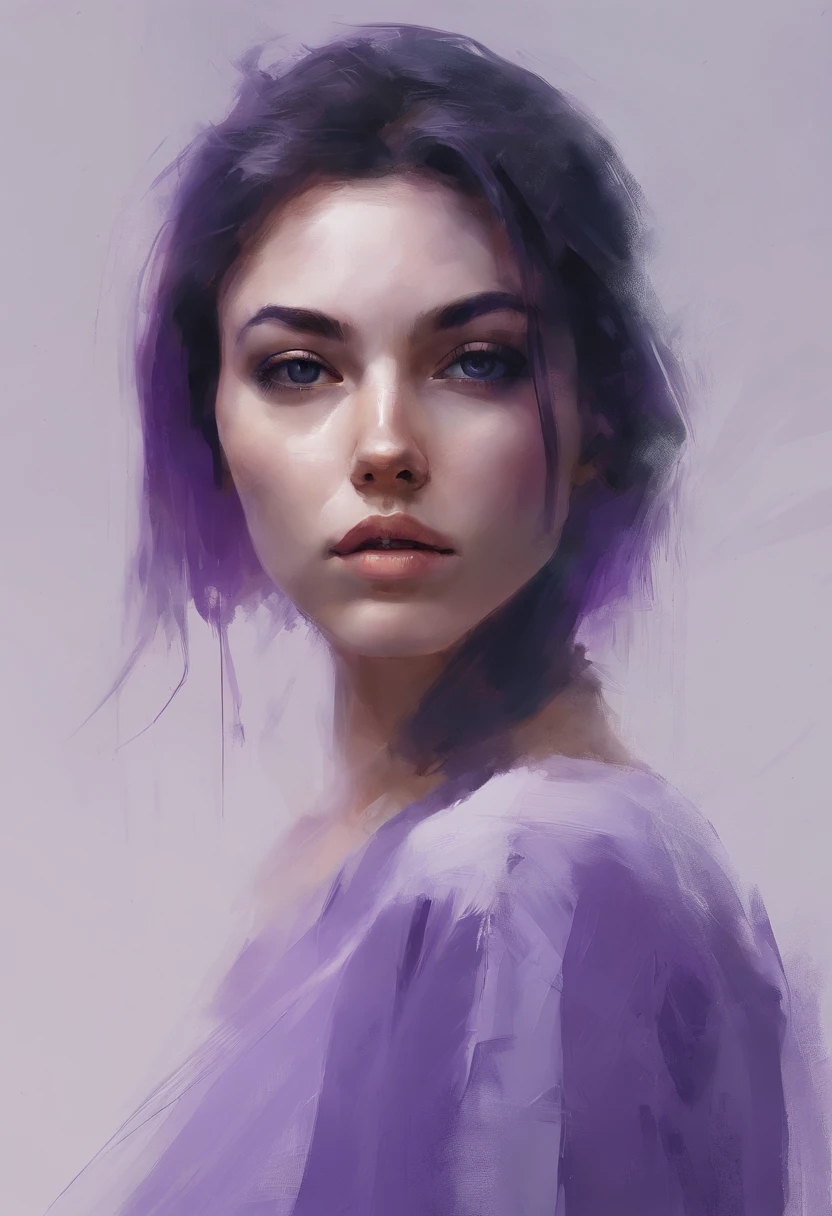 girl, centered, looking at the camera, approaching perfection, dynamic, shades of purple, highly detailed, digital painting, art station, concept art, smooth, sharp focus, illustration, art by Carne Griffiths and Wadim Kashin, detailed face, 4k