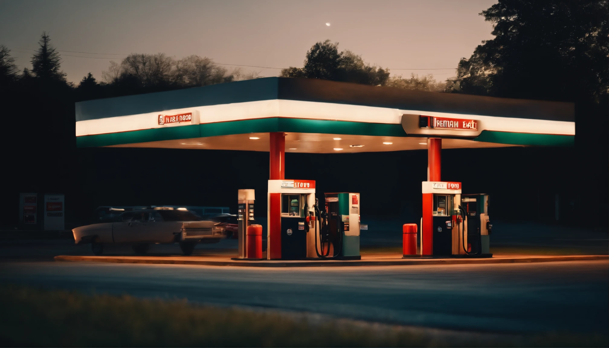 Terrifying gas station