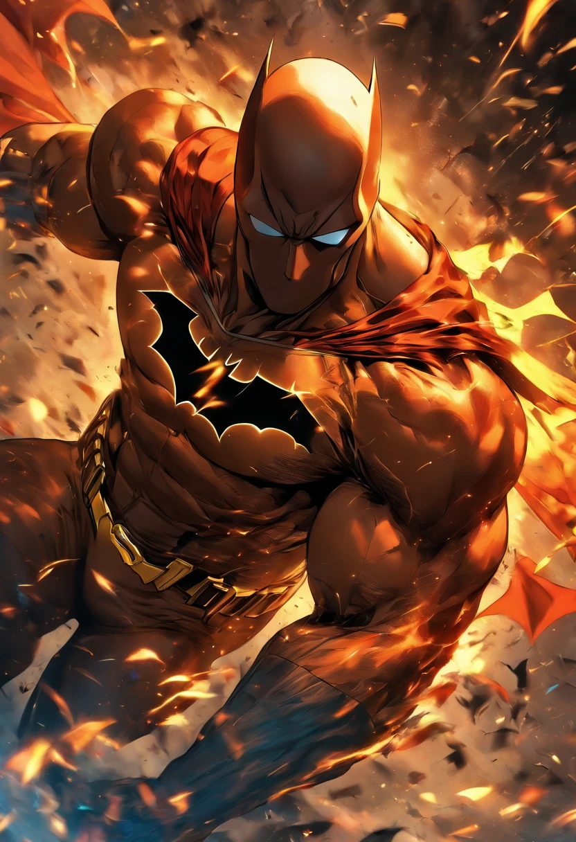 Saitama combined body with Batman