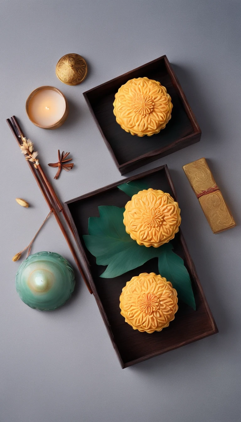 clew：A photo full of Mid-Autumn Festival atmosphere，It shows delicious mooncakes and a bright moon。in the photo，A plate of beautiful mooncakes is placed in a traditional mooncake box，The surface of the mooncake is painted with delicate patterns and patterns，Exudes an enticing aroma。Next to the mooncake box is a guzheng and a bouquet of brightly colored chrysanthemums，Added to the festive atmosphere。in distance，Bright moonlight shines in a tranquil landscape，The moon hangs in the sky，It's as if you're close to the viewer。


To take this photo，I chose a high-performance digital camera，Such as the Sony Alpha 7R IV，Pair it with a high-quality macro lens，Such as the Sony FE 90mm f/2.8 Macro G OSS。The camera settings are at the appropriate aperture，Such as f/4，To ensure the clarity of mooncakes and details。Select the appropriate value for shutter speed，to determine the brightness and detail of the photographed moon。White balance is set to the appropriate mode，to restore authentic colors and atmospheres。


During filming，I focus on capturing the details and colors of mooncakes，and the brightness and shape of the moon。By adjusting the light and angle，I tried to highlight the delicacy and deliciousness of mooncakes，And the purity and mystery of the moon。ao mesmo tempo，I also used proper background arrangements and props，In order to create a strong atmosphere of the Mid-Autumn Festival。


The final photo will show a picture full of the atmosphere of the Mid-Autumn Festival，Delicious mooncakes and bright moons were recorded。Every element in the photo will convey feelings of warmth and blessing，Let the viewer feel the joy and reunion of the Mid-Autumn Festival。