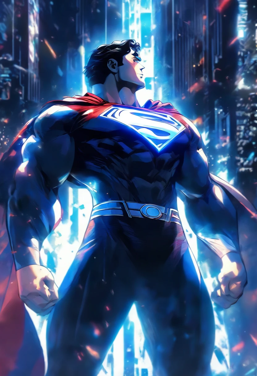 Superman's outfit is black and white