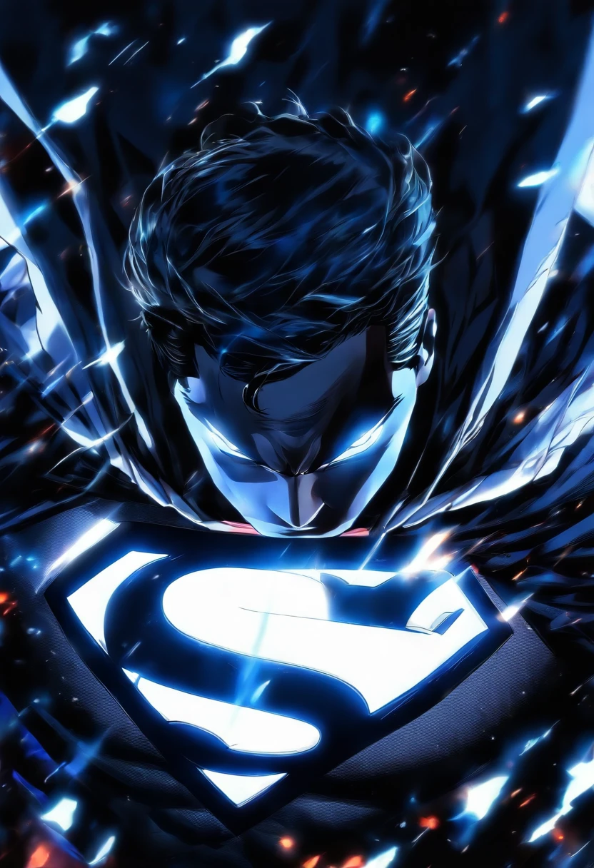 Superman's outfit is black and white
