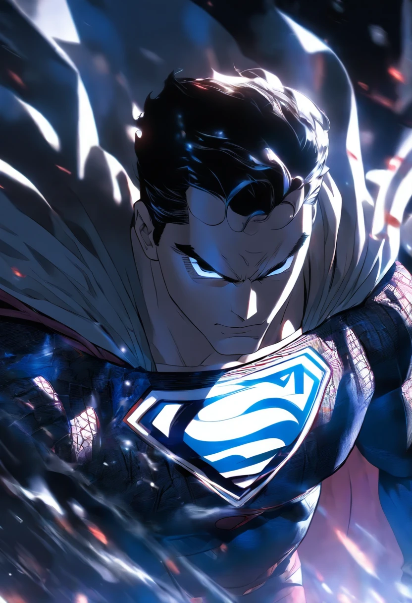 Superman's outfit is black and white