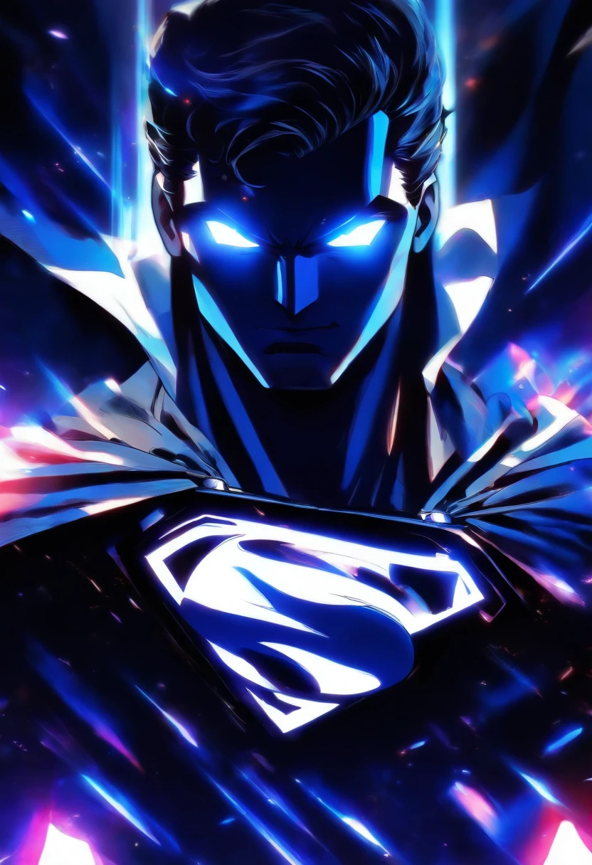 Superman's outfit is black and white