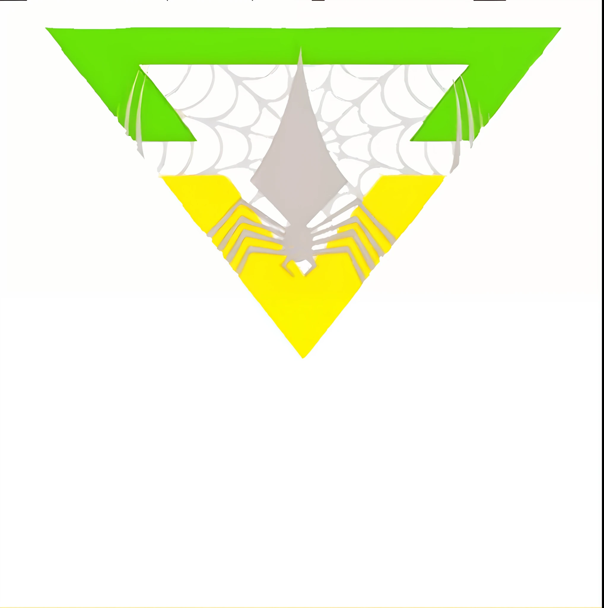 a closeup of a spider in a triangle with a spider on it, psychedelic triangular skeleton, ( ( Mulher-Aranha ) ), Triforce, formas irregulares de aranha, triangles in background, triangle to use spell, vetorizado, triangle, metade humana metade aranha, Mulher-Aranha!!, aranha, Mulher-Aranha!!!!!, in triangular formation, feito com ilustrador