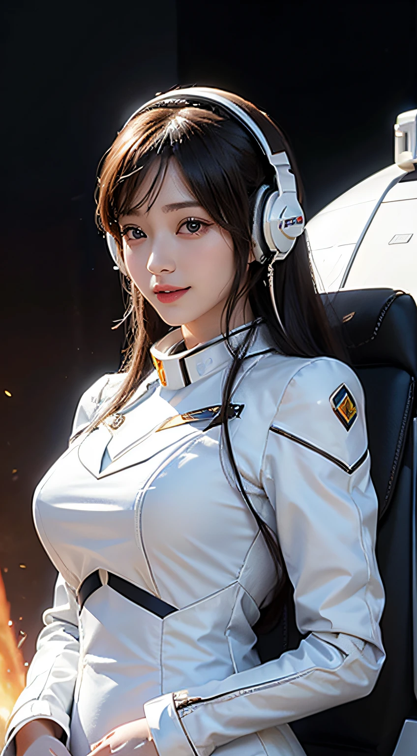 araffe in a cheer uniform laying on a bed with her legs crossed, smooth white tight clothes suit, krystal, korean girl, sha xi, full body xianxia, sakimichan, heonhwa choe, absolutely outstanding image, korean idol, senna from league of legends, xision wu, jia, official, anime girl, Top quality, one woman, very curvy, stoic, dark brown hair, long spread hair, natural bangs, seductive, mature, by skirt, lace queen, slender, master painting, top quality, Photorealistic, super detailed, (shiny skin: 1.4), slender, dynamic light and shadow, high resolution, sharp focus, slender, grid girl, nylon clothes, grid girl costume with sponsor logo, sleeveless tops, (short) Tight skirt set: 1.5), ((pantyhose) underskirt: 1.4))), (high boots: 1.6), (lying on her back on a blanket in a motorsport race garage: 1.6), (eyes closed: 1.8) , (Sleep), (Drunk), Unconscious, ((View from below)), Full body shot, (Torn clothes: 1.2), (Torn pantyhose: 1.3), (Semen on forehead: 1.2), ((Semen on hair: 1.6)), (Semen on skirt: 1.4), (Semen on thigh: 1.5),