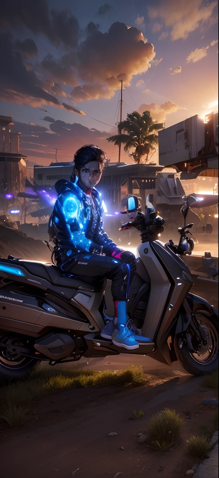Cyberpumk, real face, indian boy hair, outfit, 8k ultra realistic face high quality