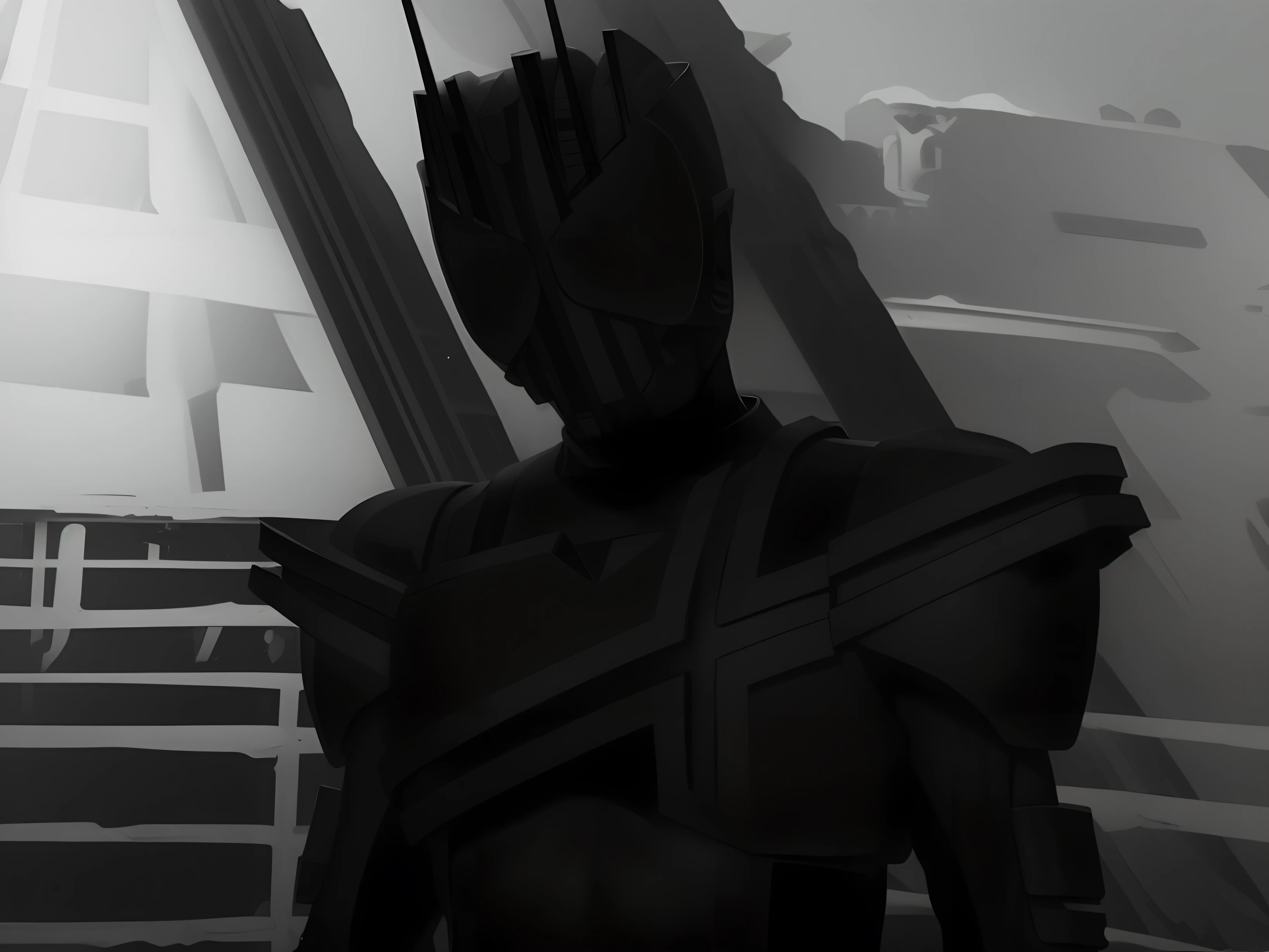 masterpiece, best quality, ((Silhouette)), ((monochrome)), ((black and white)), ((lineart)), ((grayscale))