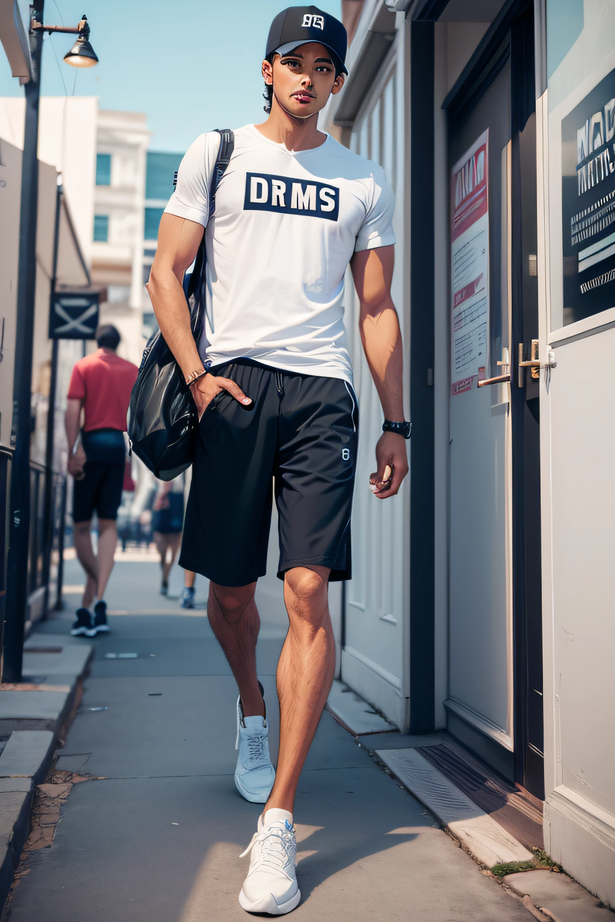 presentation banner of a modern clothing store with the name MR, banner criativo com uma logo ao meio e no fundo varios tenis de varias marcas, 16:9 4k ultra hd