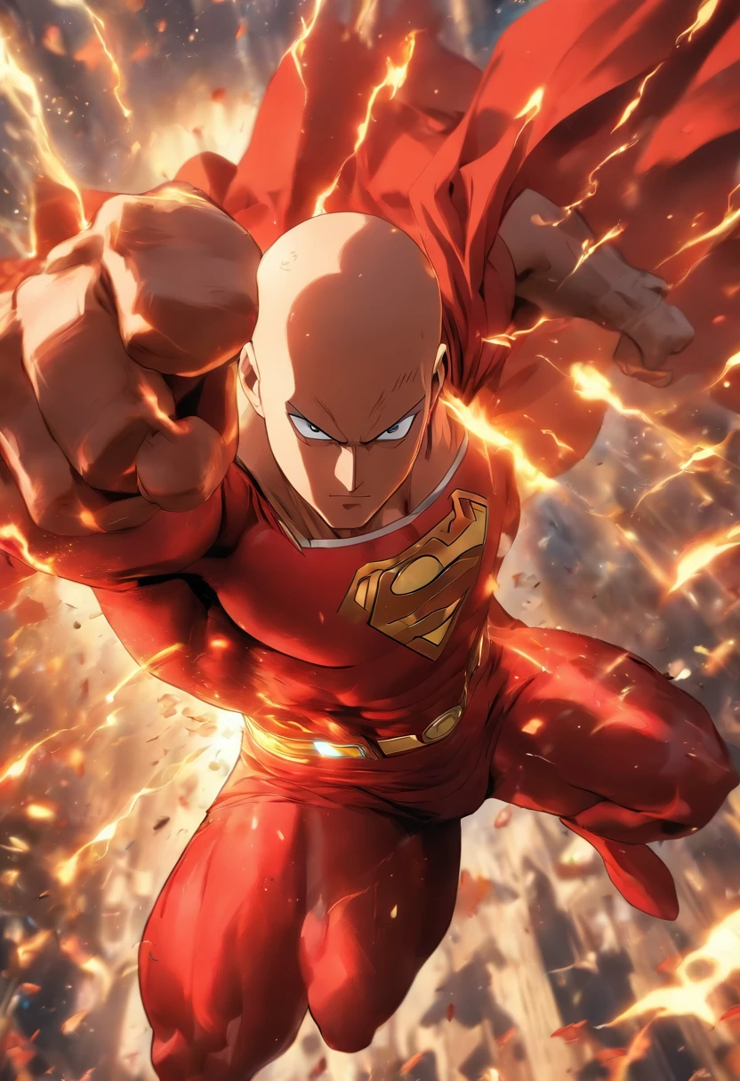Saitama combines bodies with Superman