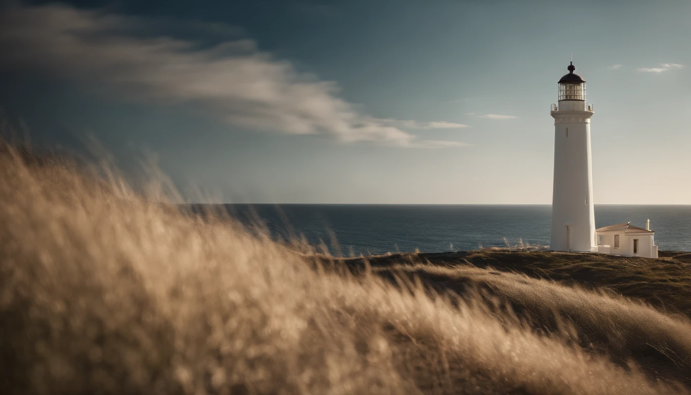 Cape Lighthouse,Expansive ocean,horizon,summer sunlight,first love,Refreshing breeze