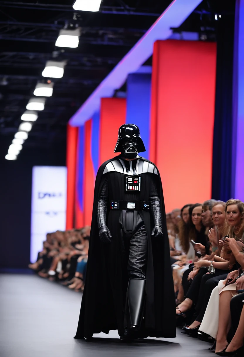 darth vader modeling on the catwalk