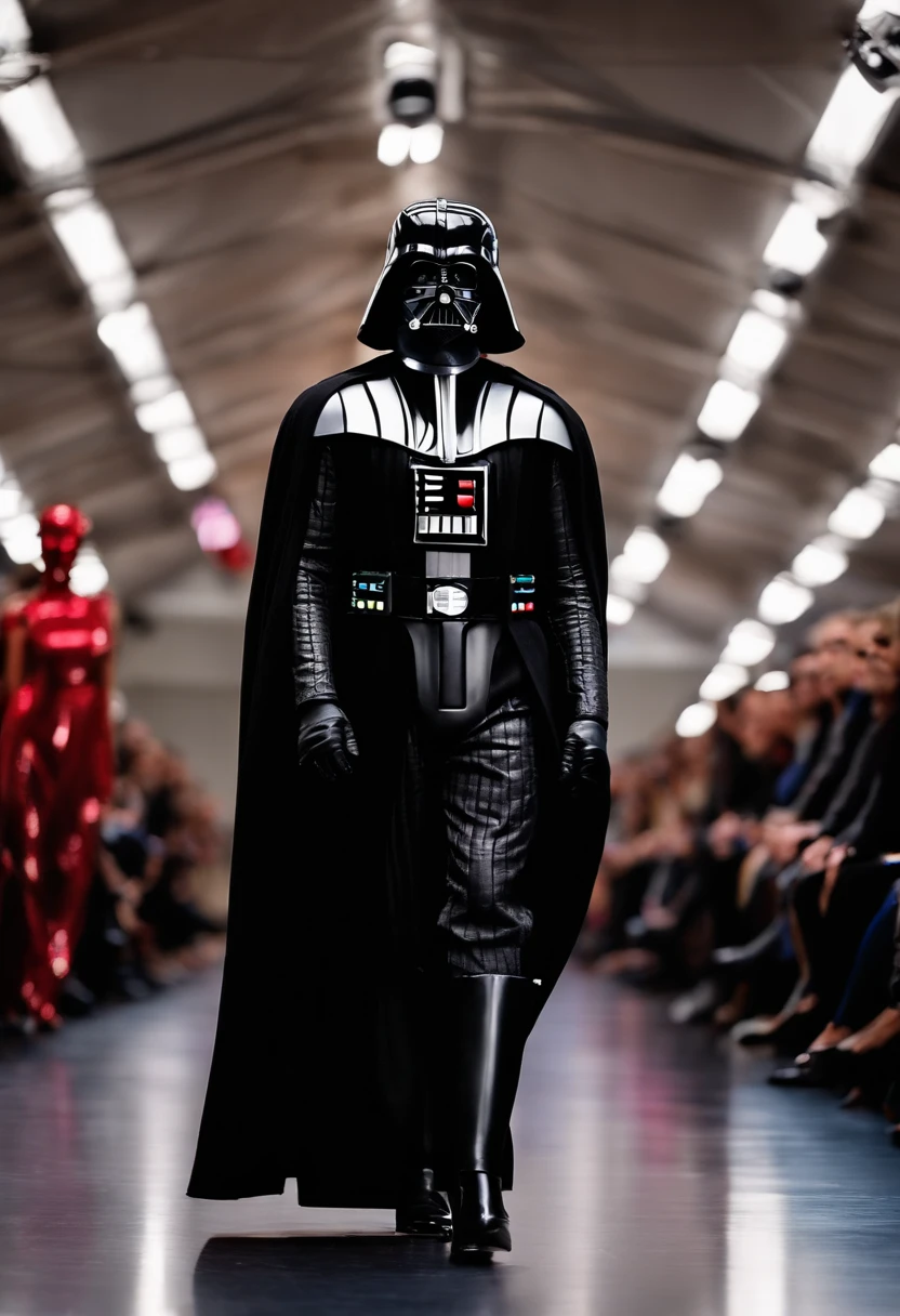 darth vader modeling on the catwalk