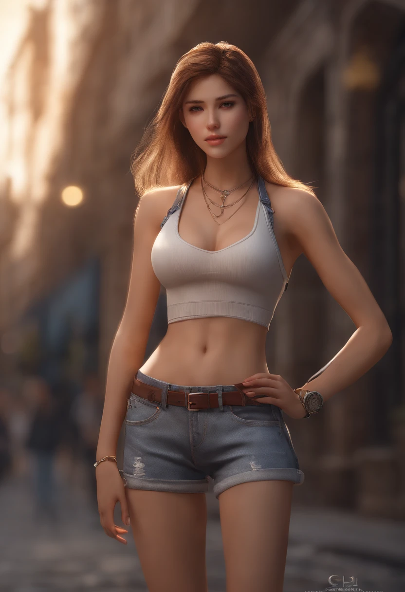 Beautiful girl showing off her pants
