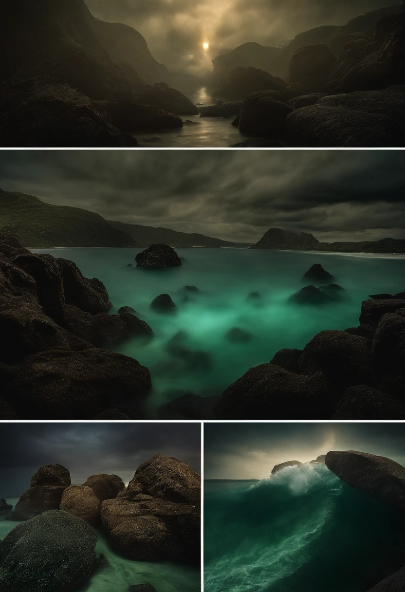 Cthulhu Lovecraft ,Cthulhu, Lovecraft ,Obra de HP Lovecraft ,criatura, oceano escuro, terror, nevoeiro, nevoeiro, medo ,assustador,sinistro ,dramatic, dramatic lighting , cinematic lighthing, master part,melhor qualidade, Hiper realista, altamente detalhado